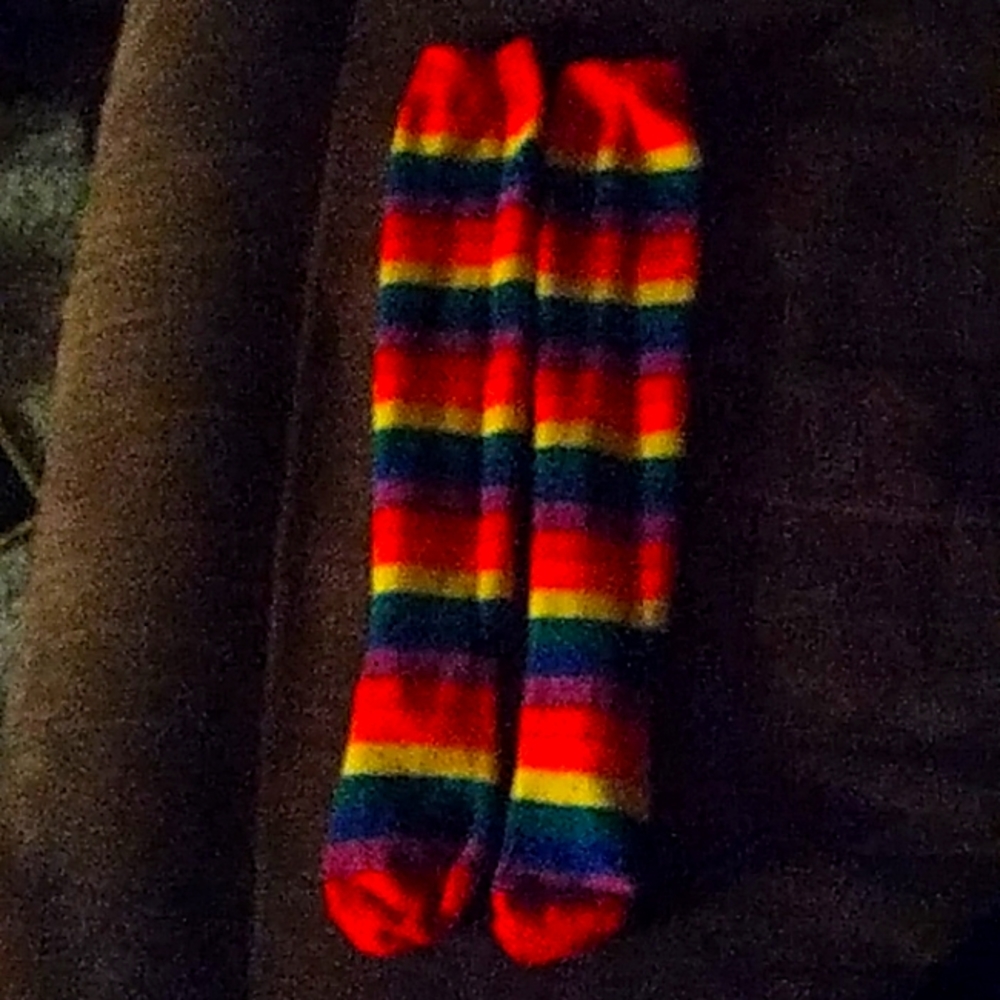 Knee-high socks rainbow